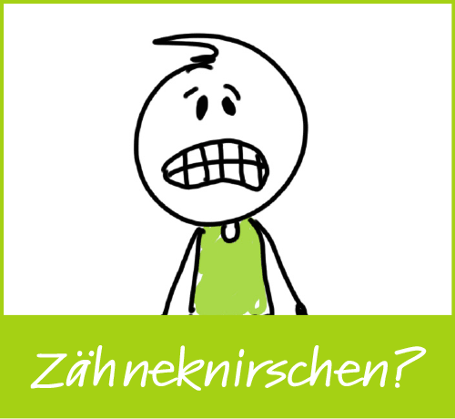 Illustration Strichmännchen das die Zähne zusammen beißt, Hahn-Coaching, Köln